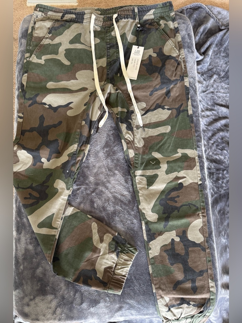 NEW Hyper Denim XXL Camo Jogger Pants with Drawstring Waist
